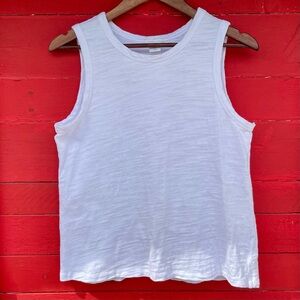 🟥 Sigrid Olsen cotton white sleeveless thick tank top